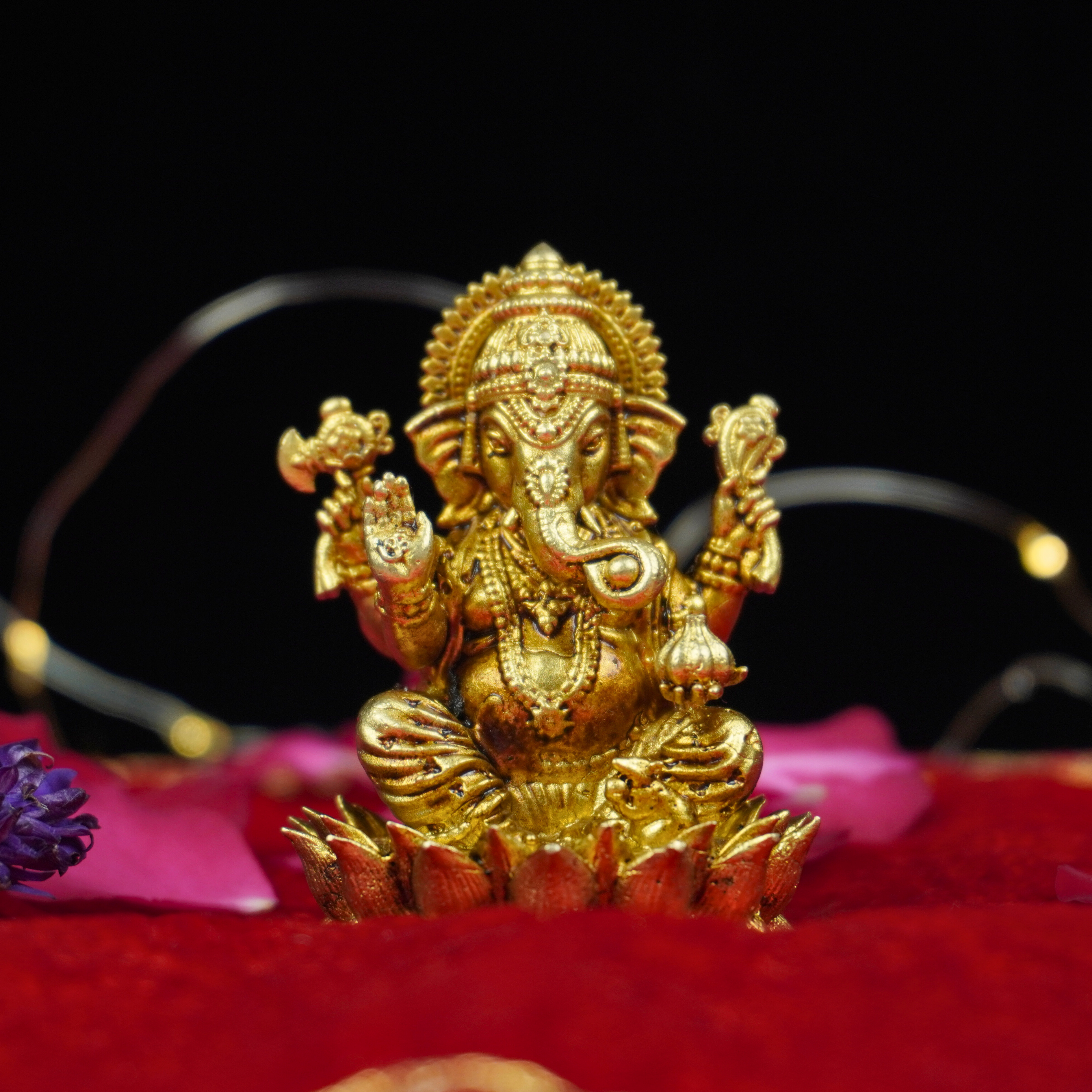 Antique Brass Ganesh Laxmi Idol