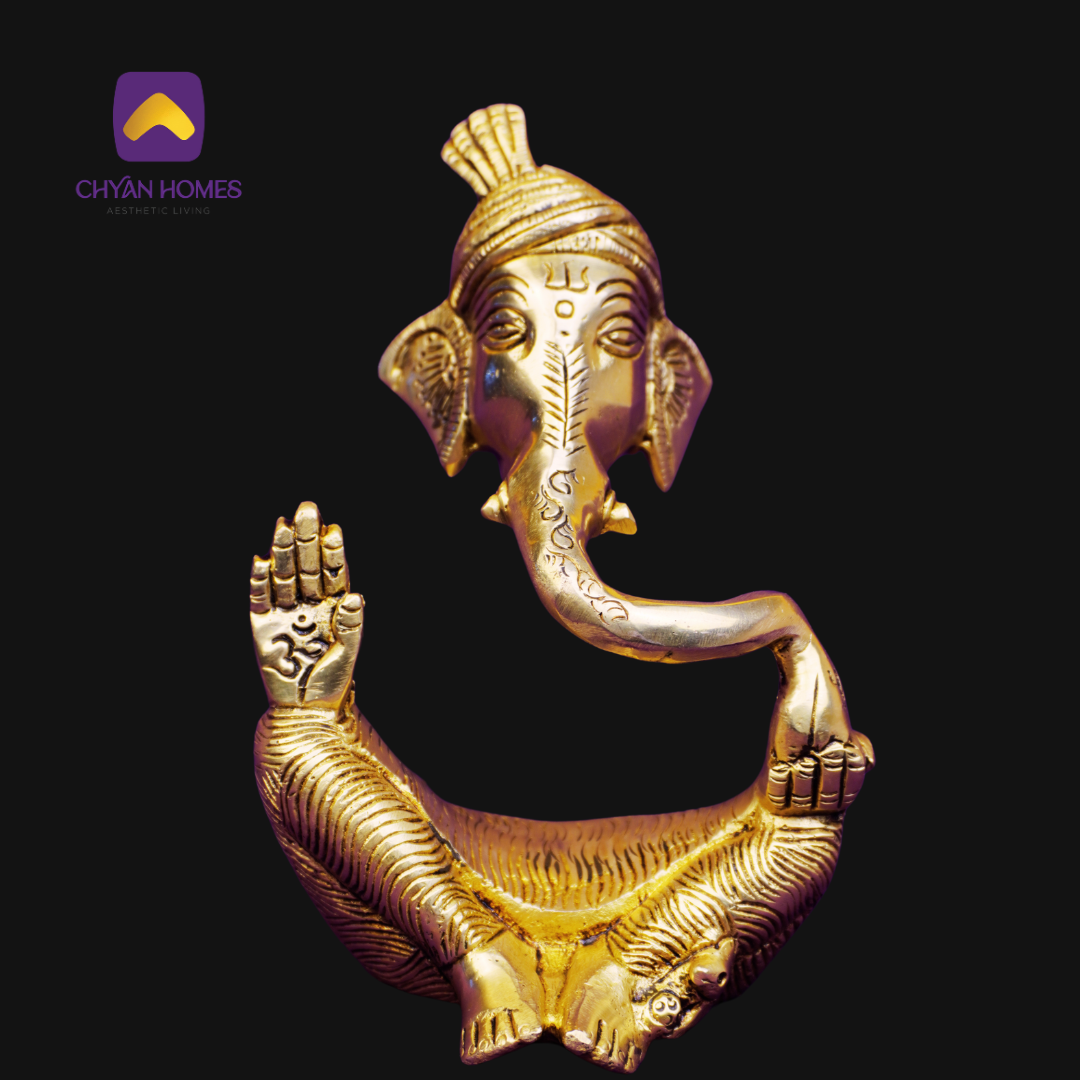 Unique Abstract Brass Ganesh