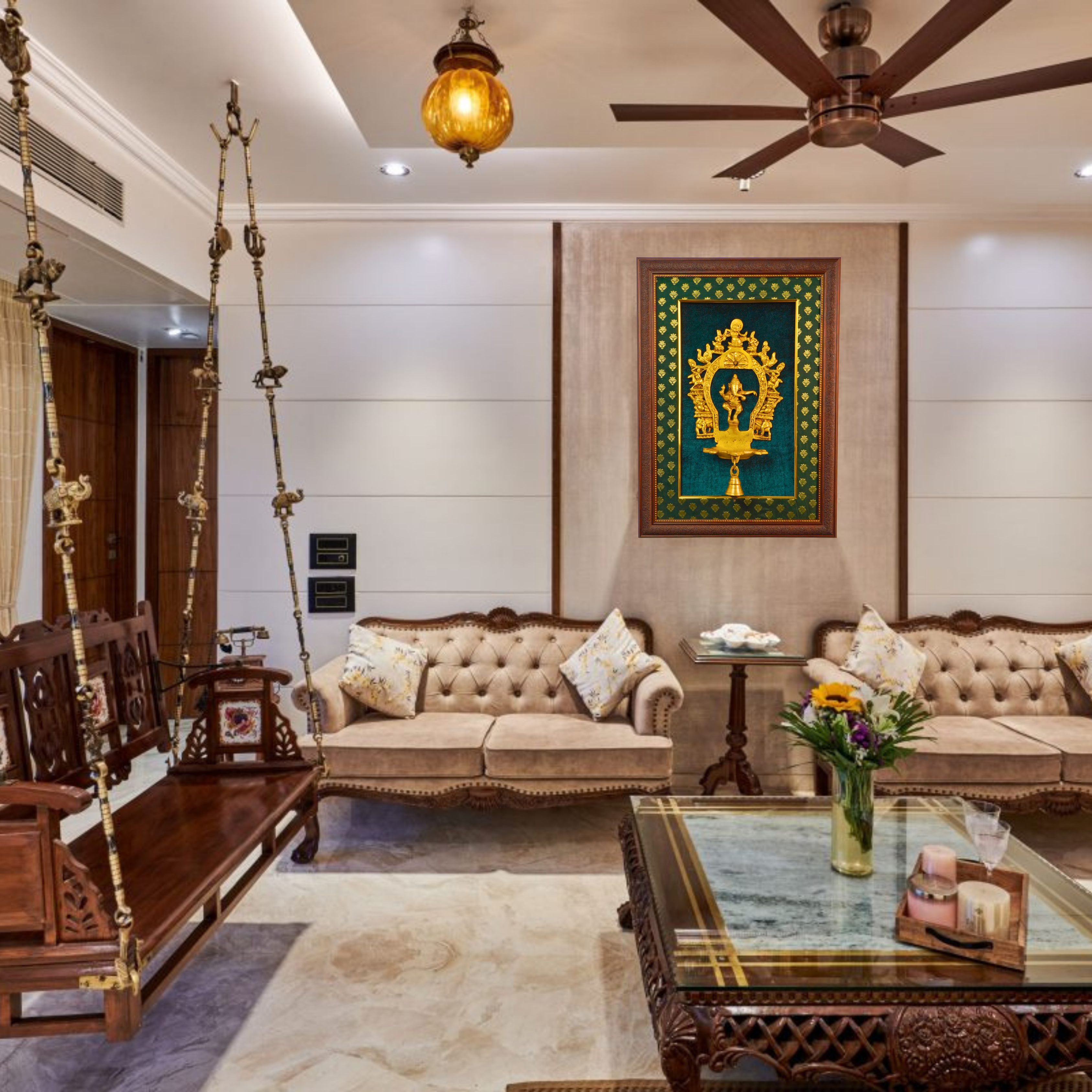 GANESH Prabhawali Frame Red