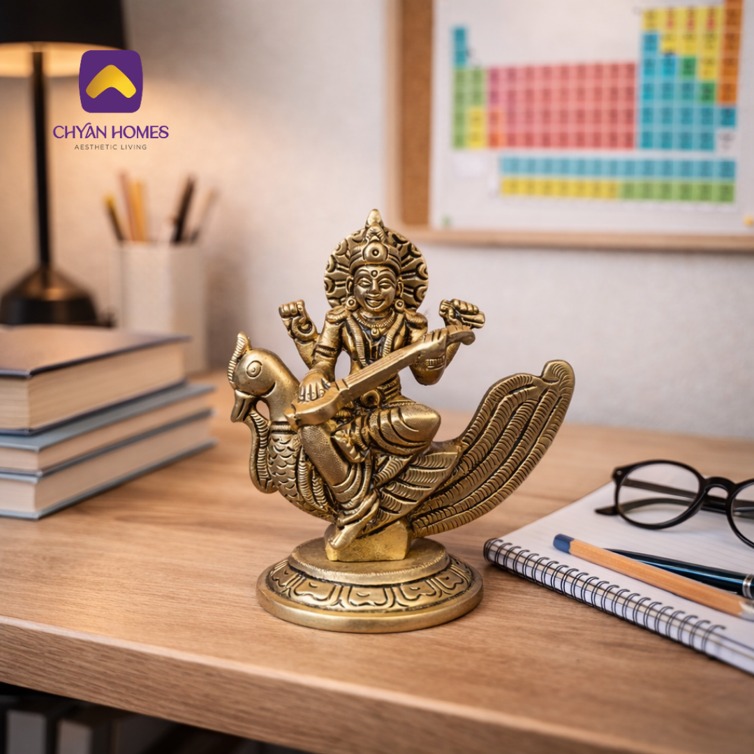 Brass Goddess Saraswati