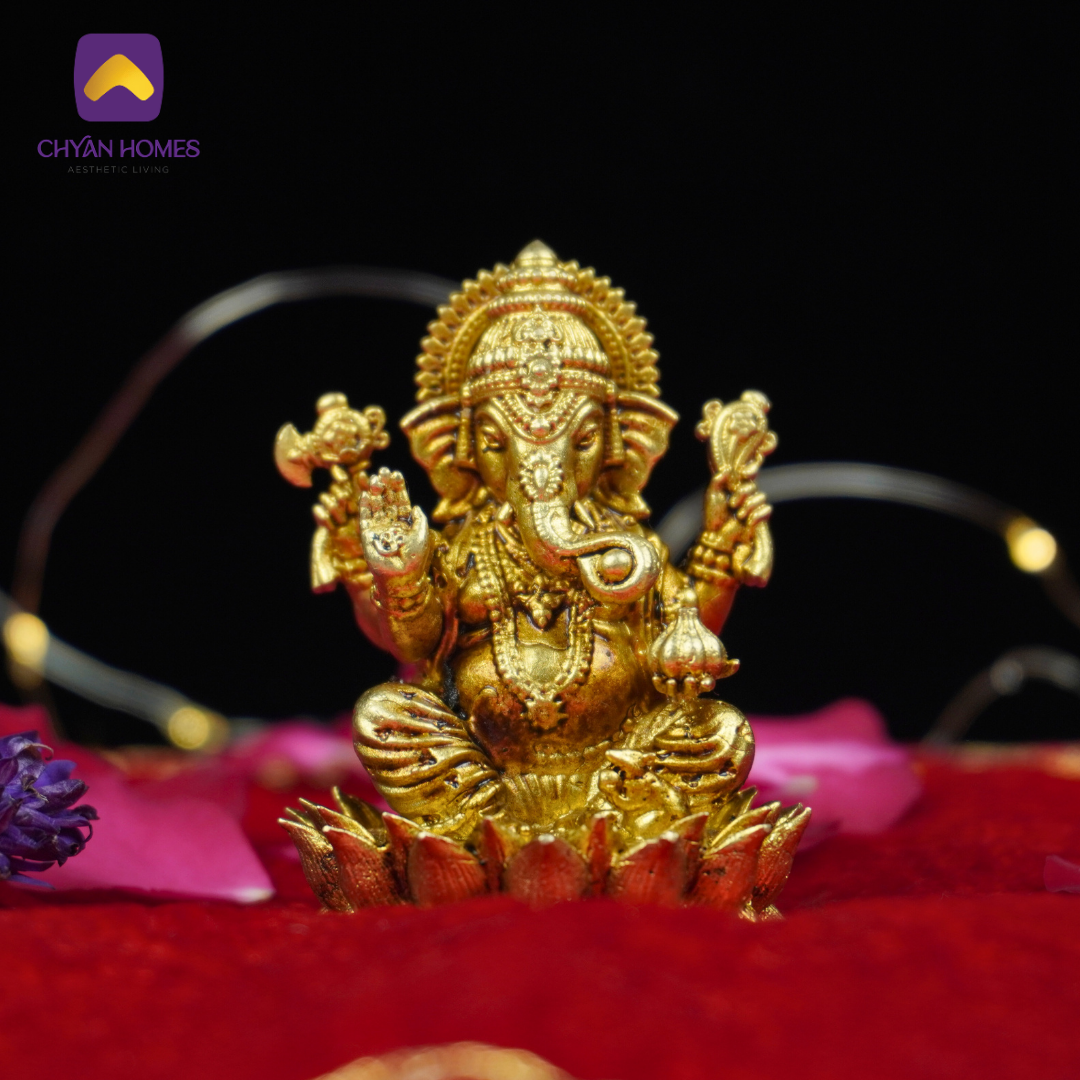 Antique Brass Ganesh Laxmi Idol