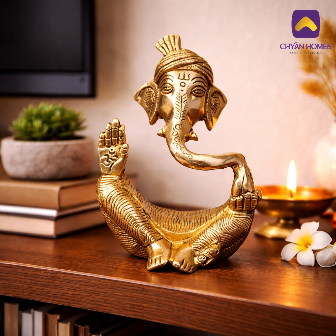 Unique Abstract Brass Ganesh