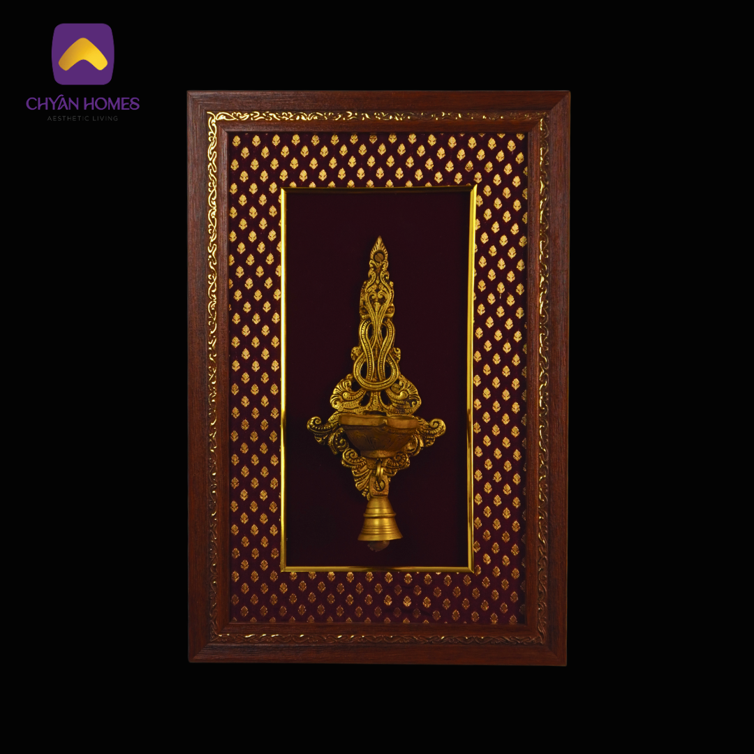 Antique Brass Wall Diya Frame